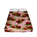 vintage strawberries Fitted Sheet (Full/ Double Size)