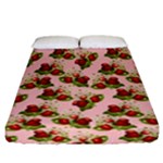 vintage strawberries Fitted Sheet (California King Size)