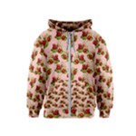 vintage strawberries Kids  Zipper Hoodie