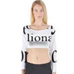 cryptocurrency millionaire Long Sleeve Crop Top