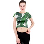 Banana Leaf Crew Neck Crop Top