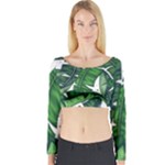 Banana Leaf Long Sleeve Crop Top