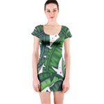 Banana Leaf Short Sleeve Bodycon Dress