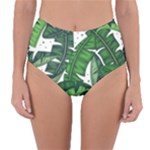 Banana Leaf Reversible High-Waist Bikini Bottoms