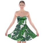 Banana Leaf Strapless Bra Top Dress