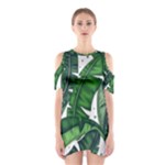 Banana Leaf Shoulder Cutout One Piece Dress