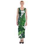 Banana Leaf Fitted Maxi Dress