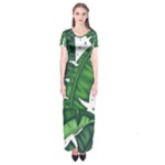 Banana Leaf Short Sleeve Maxi Dress