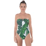 Banana Leaf Tie Back One Piece Swimsuit