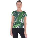 Banana Leaf Short Sleeve Sports Top 