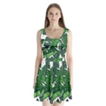 Banana Leaf Split Back Mini Dress 