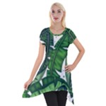 Banana Leaf Short Sleeve Side Drop Tunic