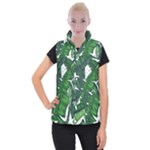 Banana Leaf Women s Button Up Vest