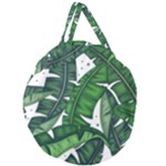 Banana Leaf Giant Round Zipper Tote