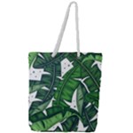 Banana Leaf Full Print Rope Handle Tote (Large)