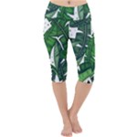 Banana Leaf Lightweight Velour Cropped Yoga Leggings