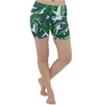 Banana Leaf Lightweight Velour Yoga Shorts