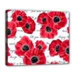 love poppies Deluxe Canvas 24  x 20  (Stretched)