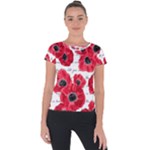 love poppies Short Sleeve Sports Top 