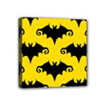 yellow bats Mini Canvas 4  x 4  (Stretched)