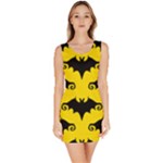 yellow bats Bodycon Dress