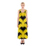 yellow bats Sleeveless Maxi Dress