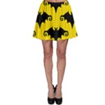 yellow bats Skater Skirt