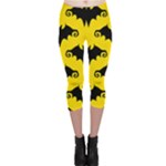 yellow bats Capri Leggings 