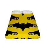 yellow bats Fitted Sheet (Full/ Double Size)