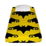 yellow bats Fitted Sheet (Single Size)