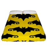 yellow bats Fitted Sheet (King Size)