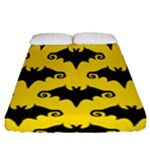 yellow bats Fitted Sheet (California King Size)