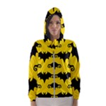 yellow bats Hooded Windbreaker (Women)