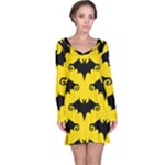 yellow bats Long Sleeve Nightdress