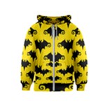 yellow bats Kids  Zipper Hoodie