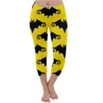 yellow bats Capri Winter Leggings 