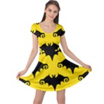 yellow bats Cap Sleeve Dress