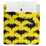 yellow bats Duvet Cover Double Side (Queen Size)