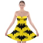 yellow bats Strapless Bra Top Dress