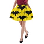 yellow bats A-Line Pocket Skirt