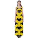 yellow bats Empire Waist Maxi Dress