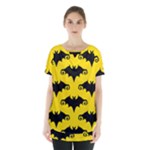 yellow bats Skirt Hem Sports Top