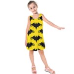 yellow bats Kids  Sleeveless Dress