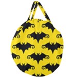 yellow bats Giant Round Zipper Tote