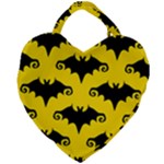 yellow bats Giant Heart Shaped Tote