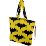 yellow bats Drawstring Tote Bag