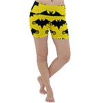 yellow bats Lightweight Velour Yoga Shorts