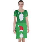 Christmas Santa Beard Short Sleeve Nightdress