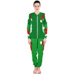 Christmas Santa Beard OnePiece Jumpsuit (Ladies)