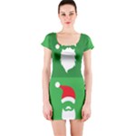 Christmas Santa Beard Short Sleeve Bodycon Dress